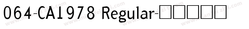 064-CA1978 Regular字体转换